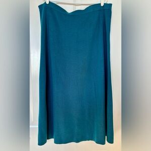 Linea by Louis Dell'Olio Teal Long Skirt 2X